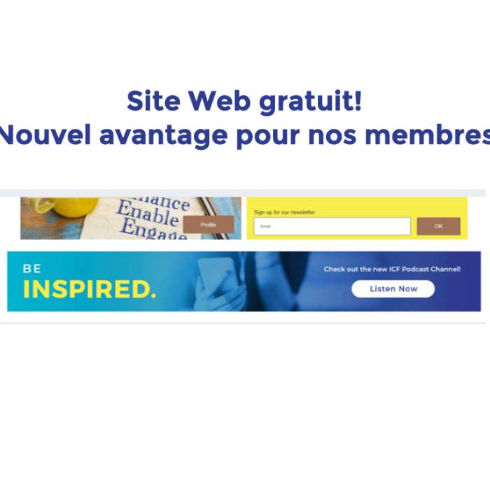 Nouvel avantage pour les membres : sites Web des membres de l'ICF