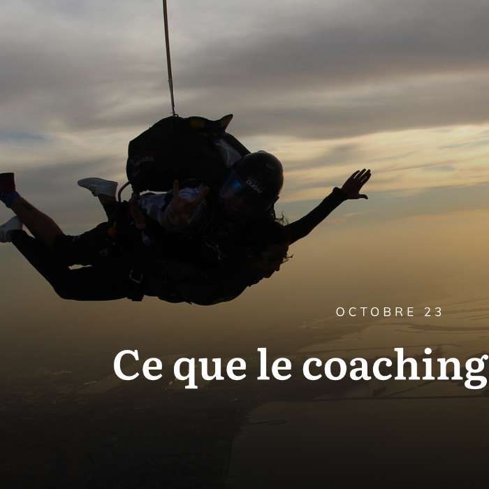 Ce que le coaching n'est pas 