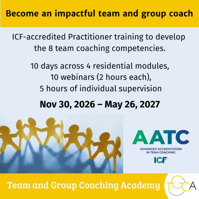 Team and Group Coaching Practitioner Certification